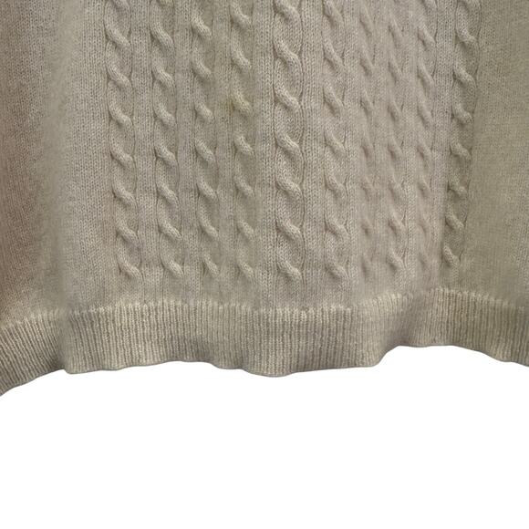 Pendleton 100% Cashmere Cable Knit Sweater Ivory M Vintage - Picture 11 of 13